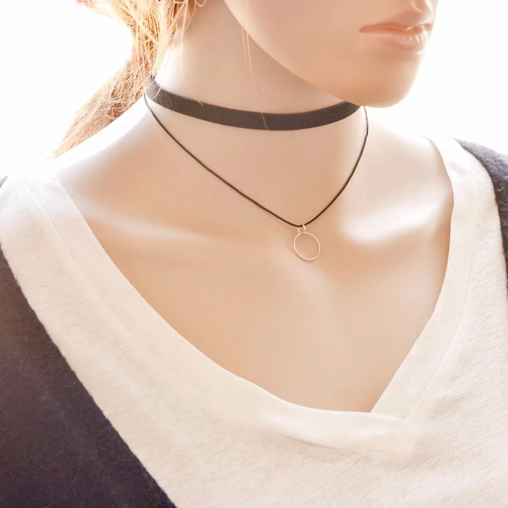Vintage Star Choker Chain Leather Pendant Layer for Women Jewelry AILUOR Multilayer Necklace 